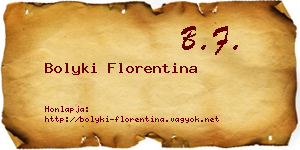 Bolyki Florentina névjegykártya